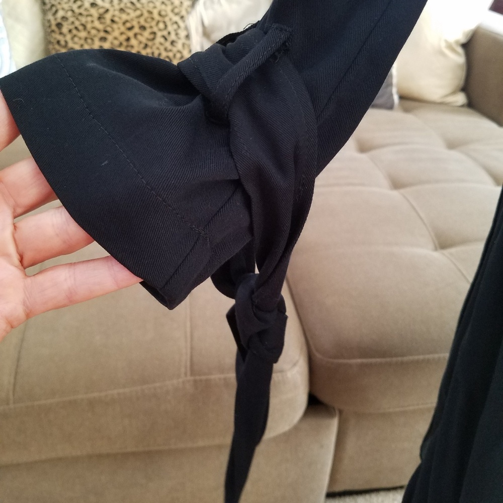 Draping Tie Belt Long Coat - Picture 5 of 8
